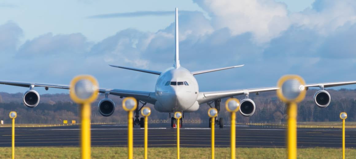 Airbus A340-300 on a runway