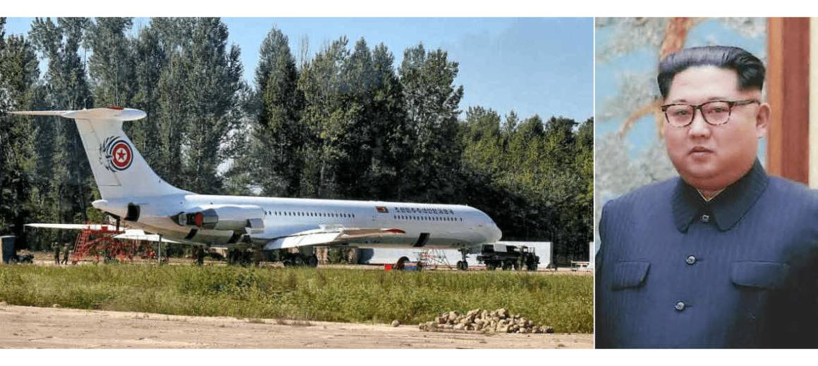 Kim Jong-un featured alongside his private aircraft